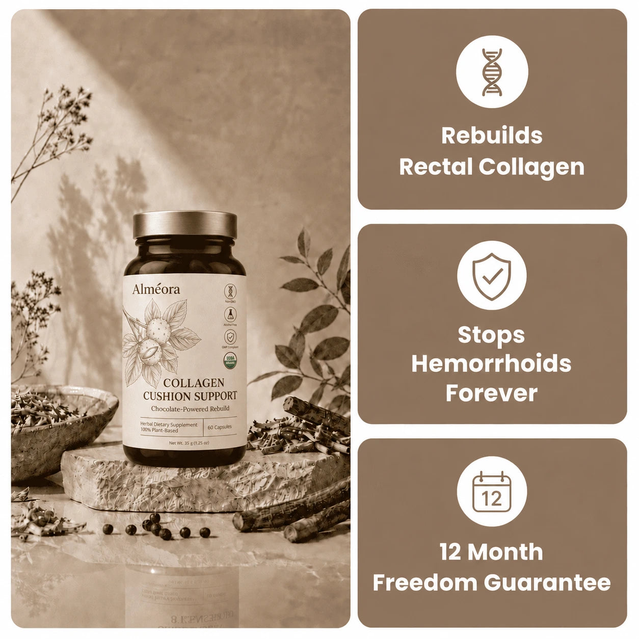 Alméora Collagen Cushion Support and program guarantee
